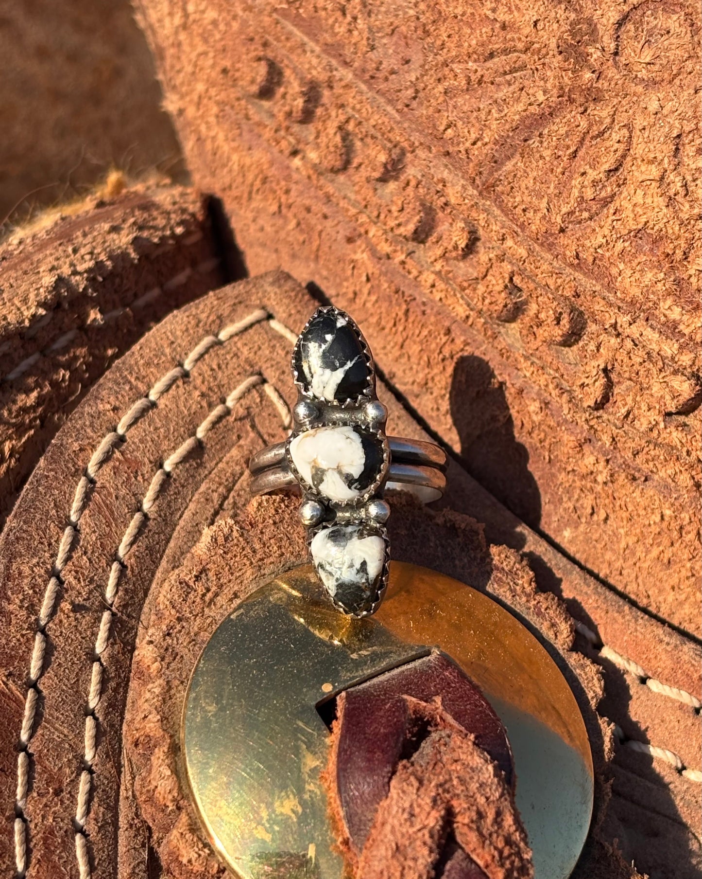 White Buffalo Size 7 Ring