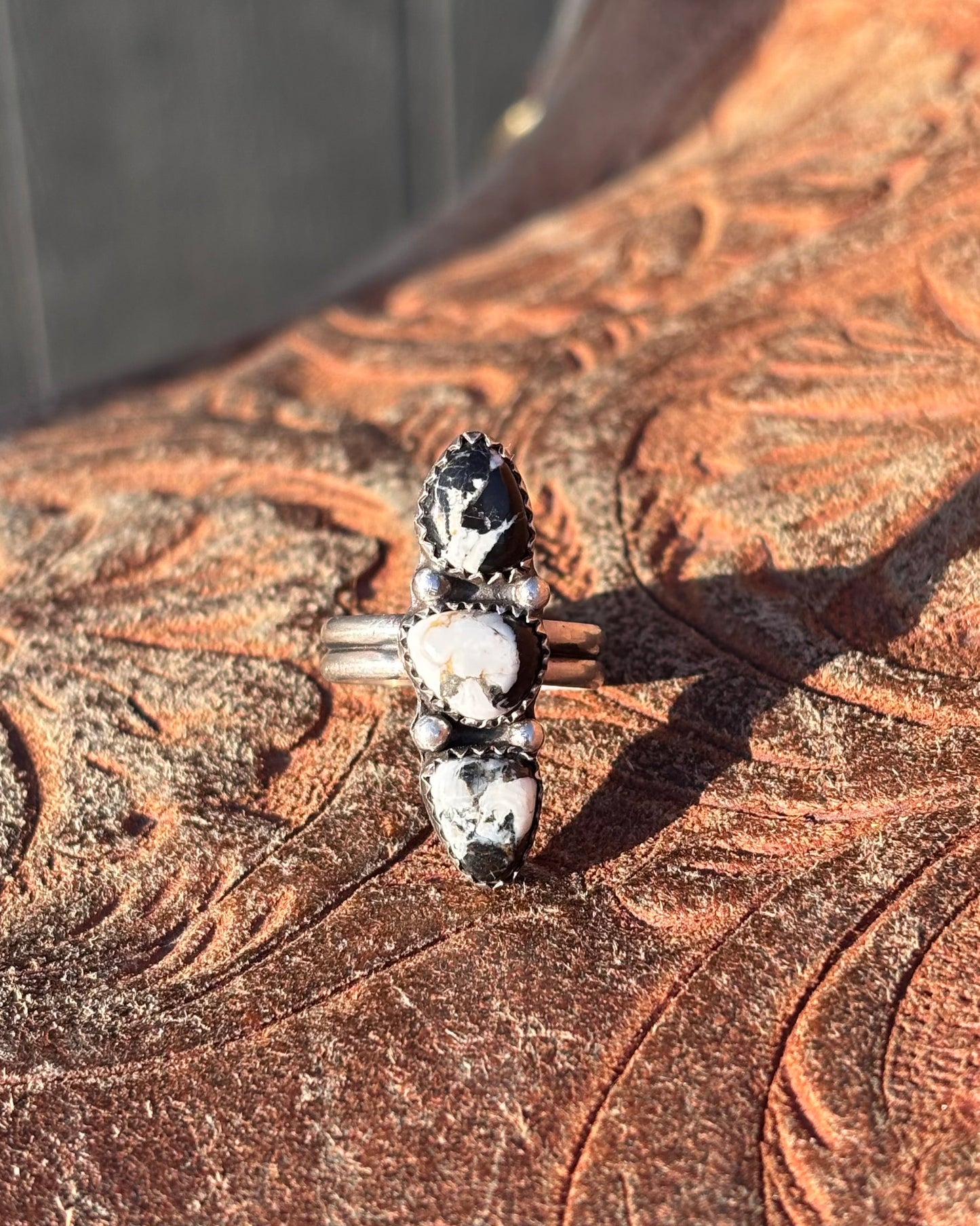 White Buffalo Size 7 Ring