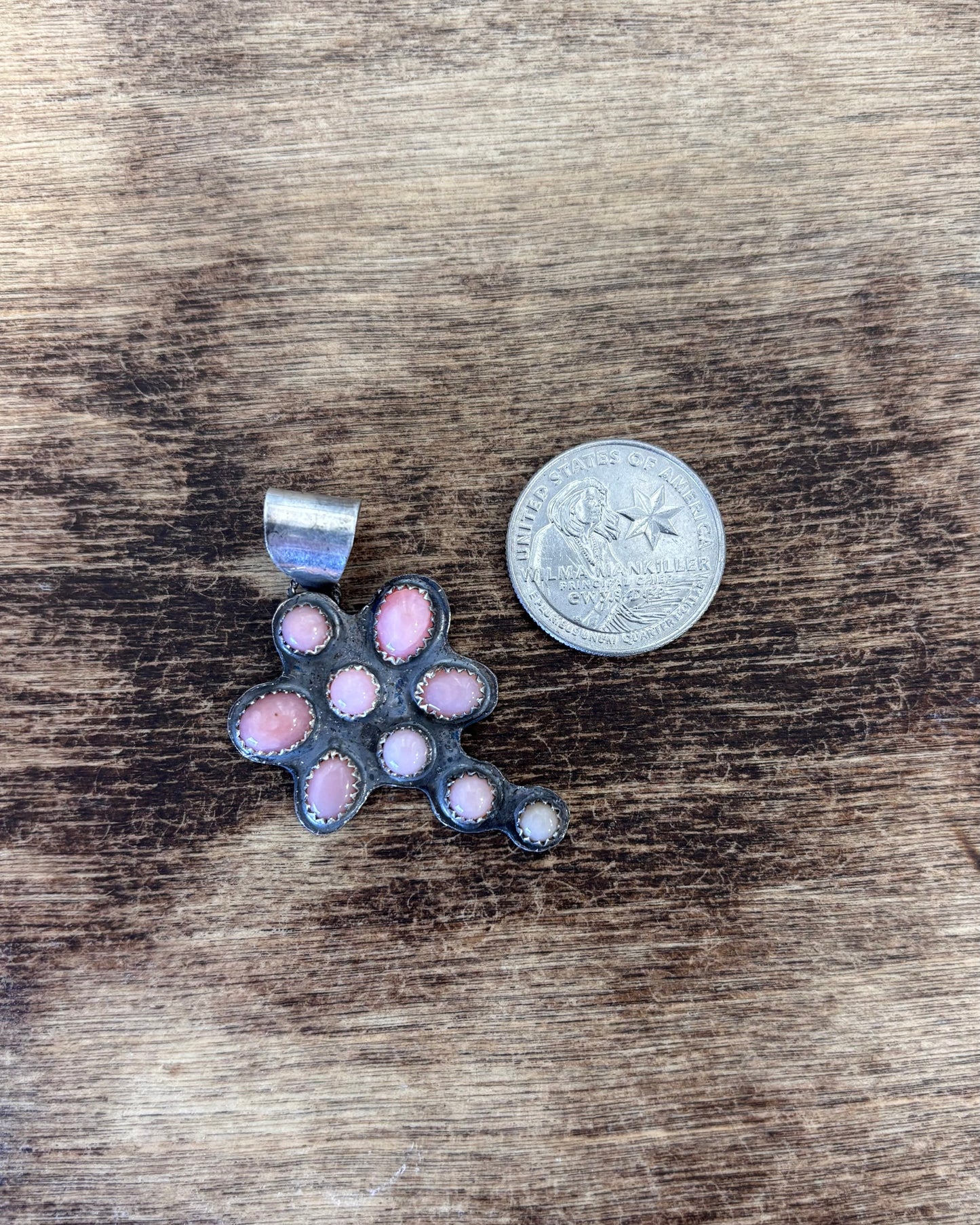 Pink Opal Dragonfly Pendant