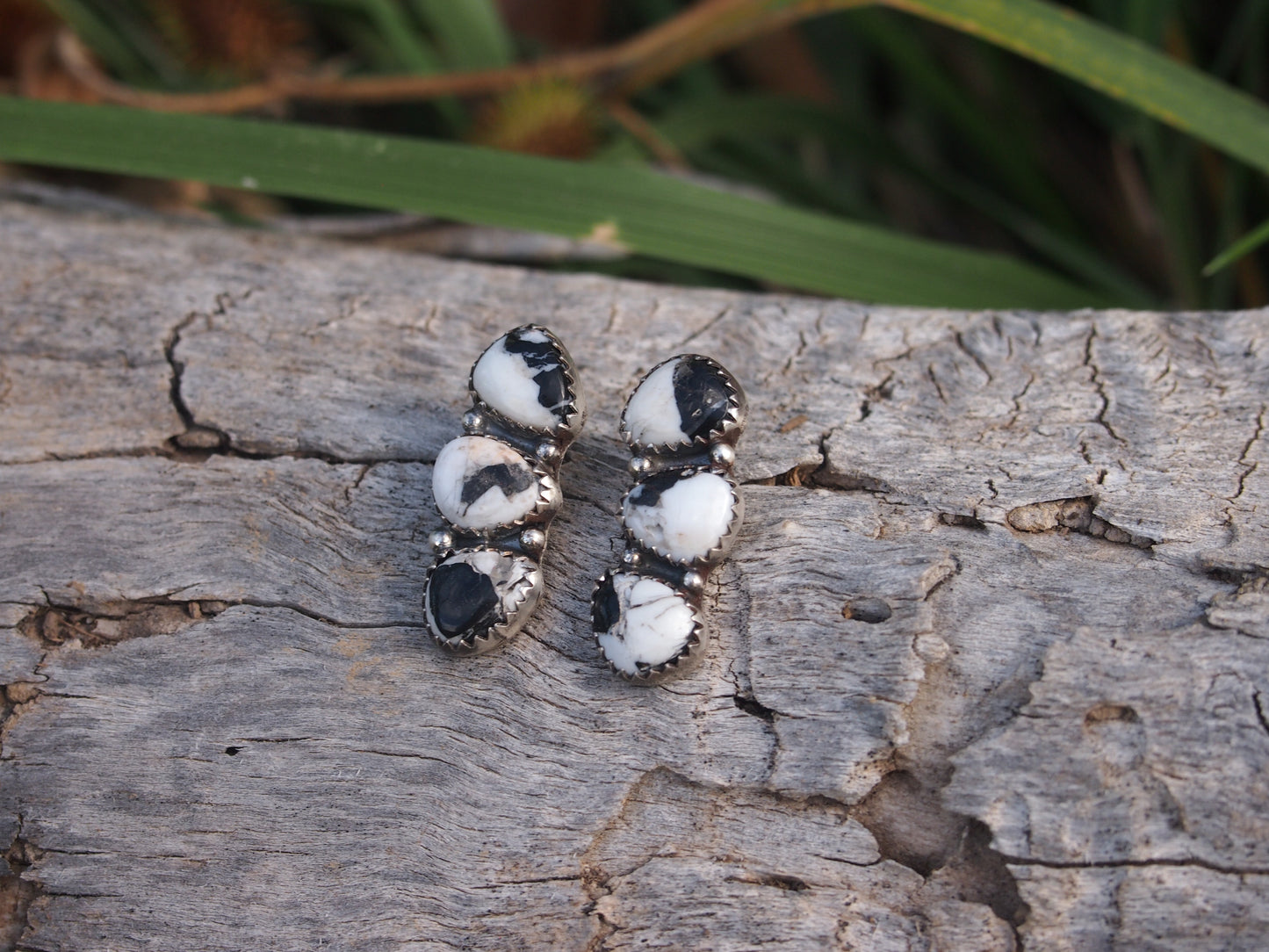 White Buffalo Cluster Studs