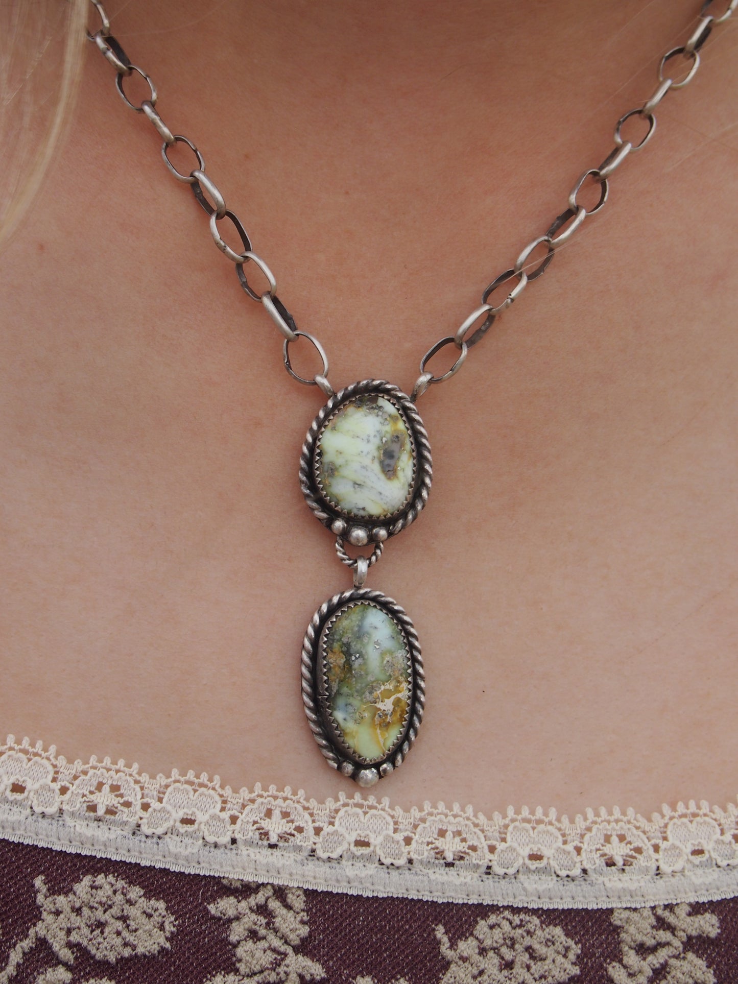 Palomino Drop Stone Necklace