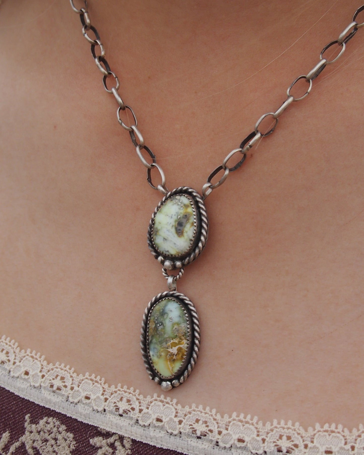 Palomino Drop Stone Necklace